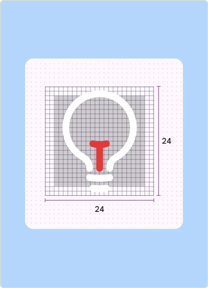 Dockit red icon on a construction grid