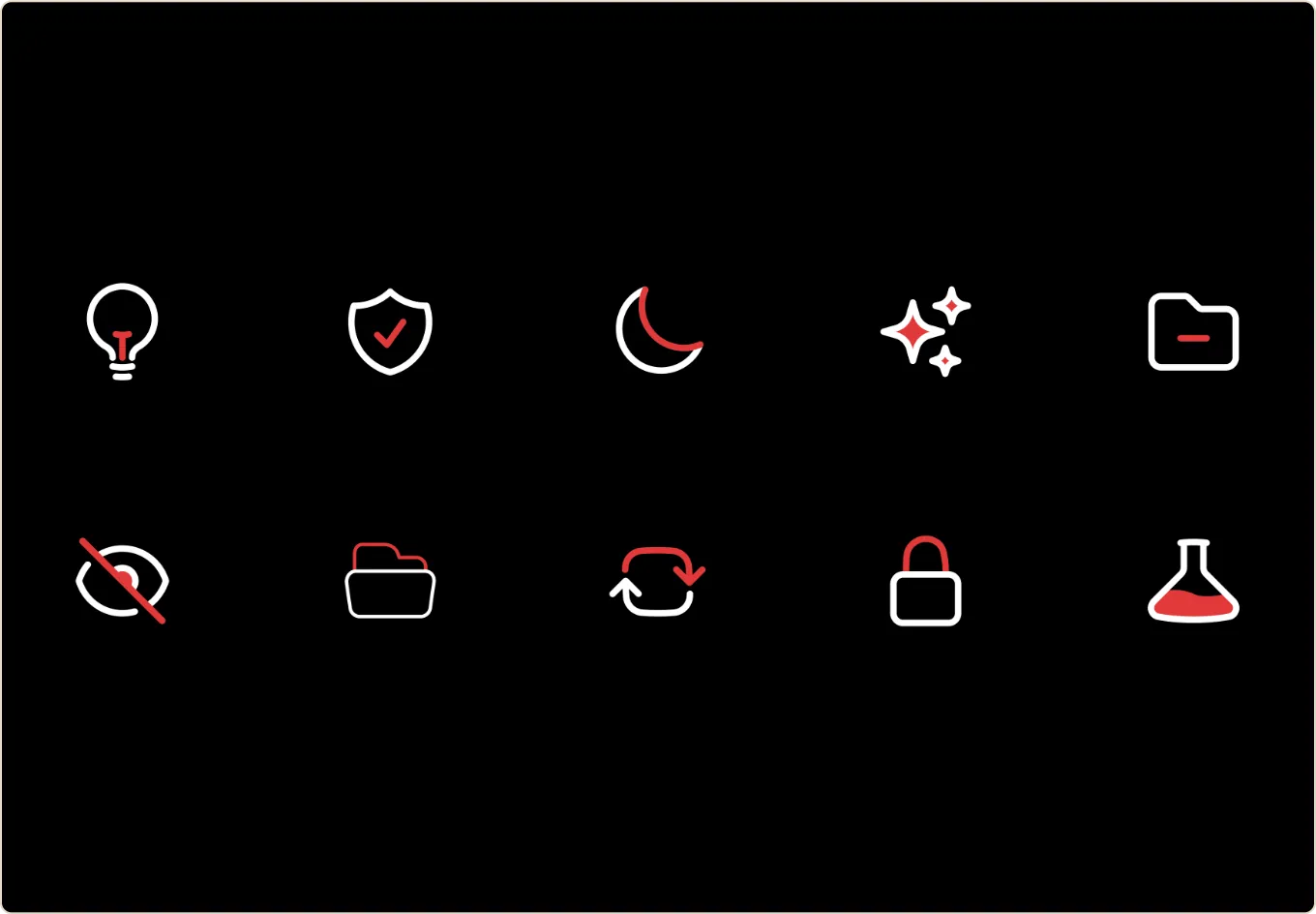 Collection of Dockit interface icons